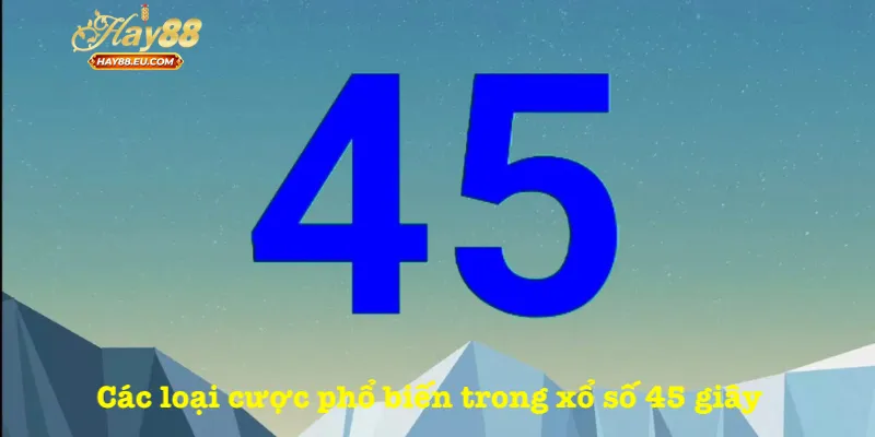 Các loại cược phổ biến trong xổ số 45 giây