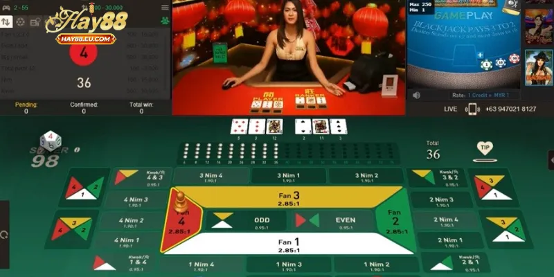 Hướng dẫn cách chơi Fantan tại Hay88